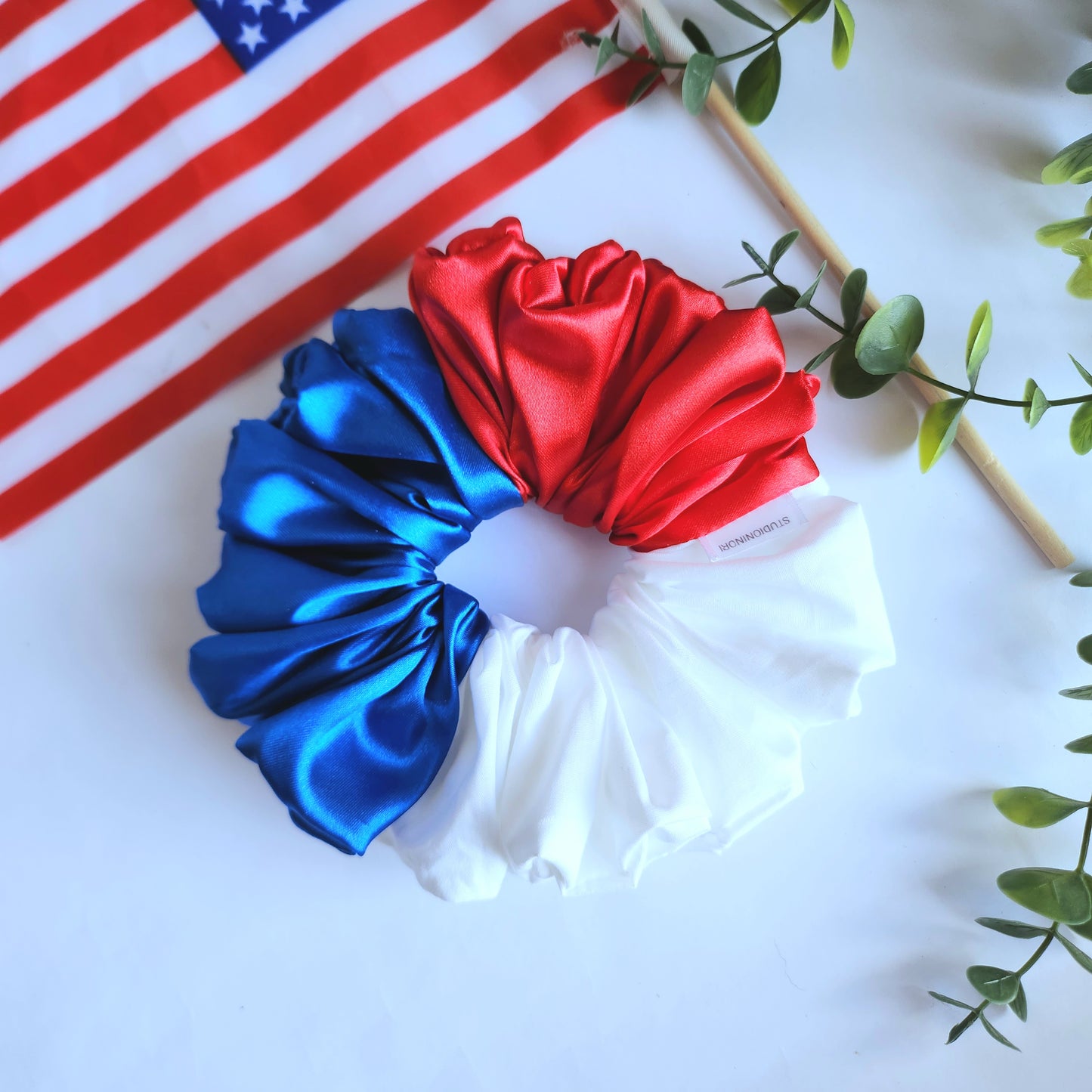 XL Red, White and Blue Scrunchie