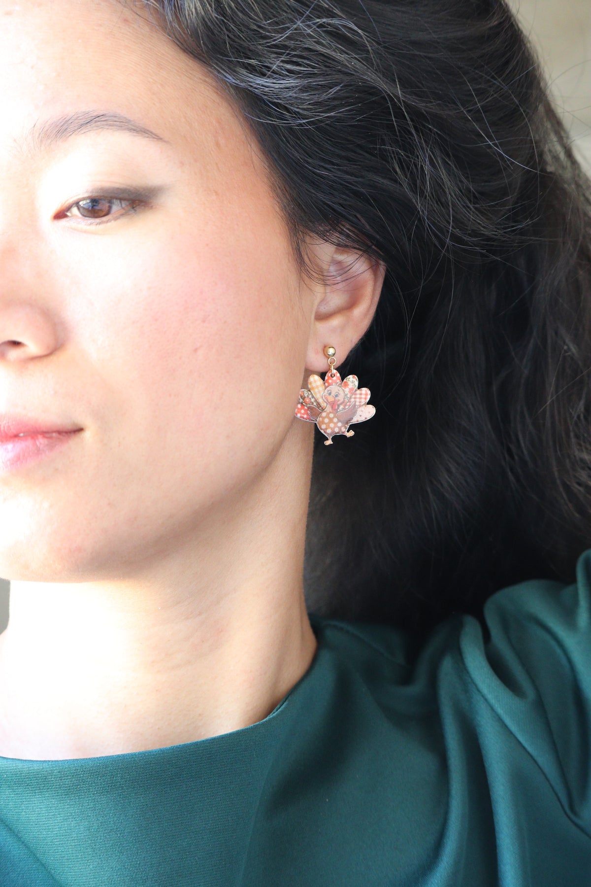 Patchwork Turkey Stud Earrings