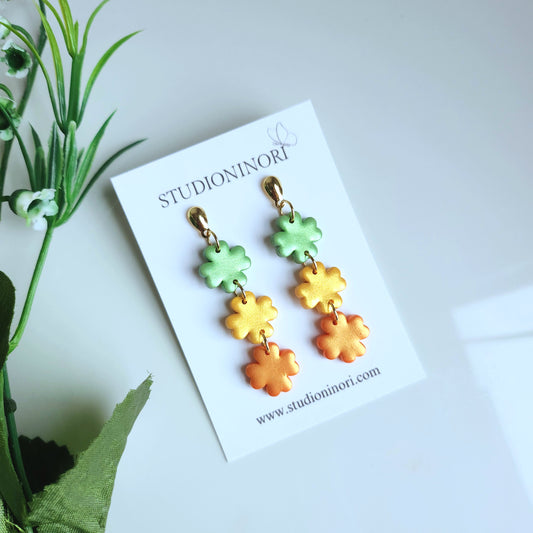 Trio Leaf Drop Earring