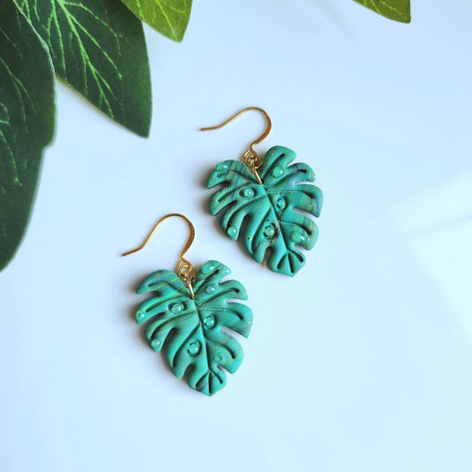 Monstera Leaf Earring