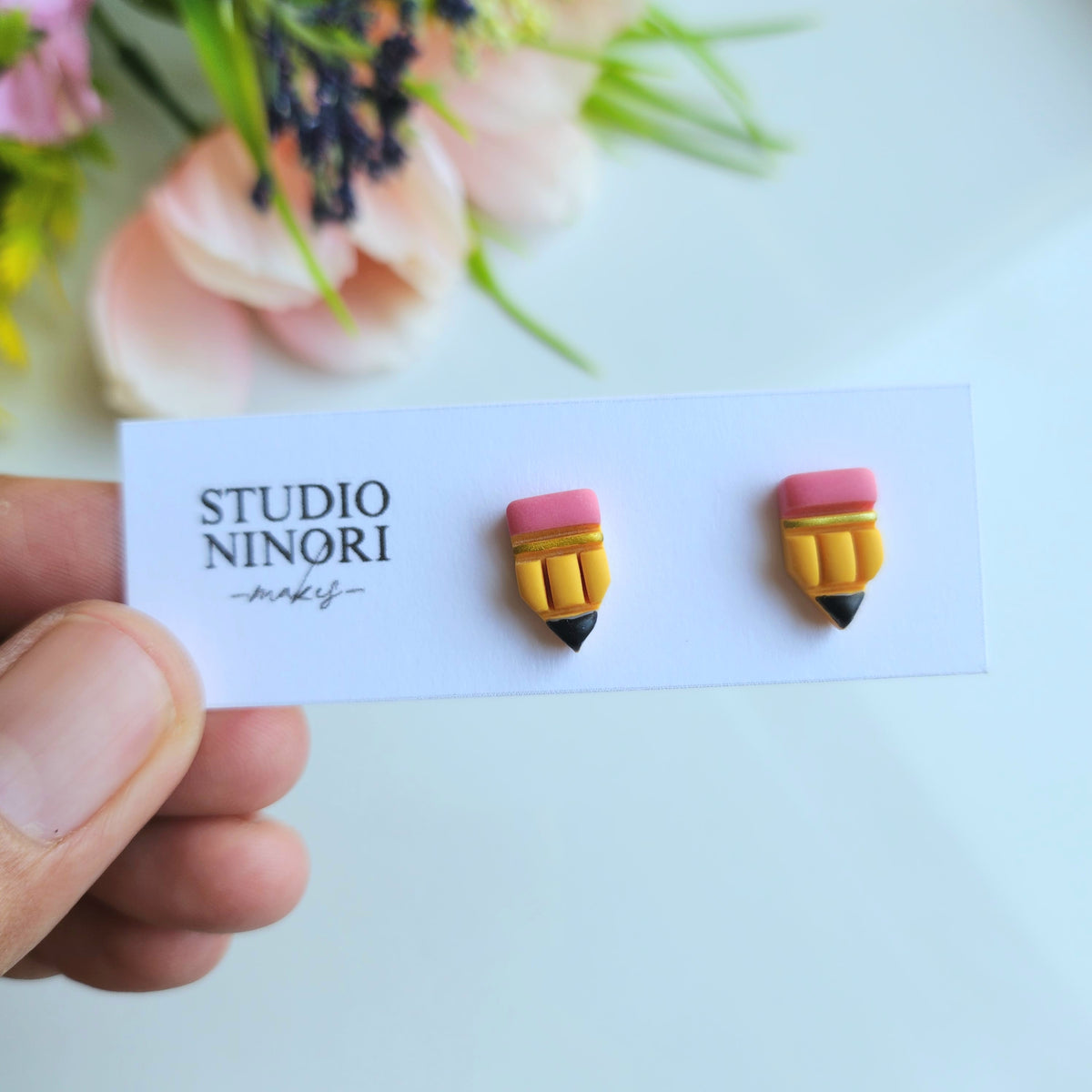 Mini Pencil Earrings