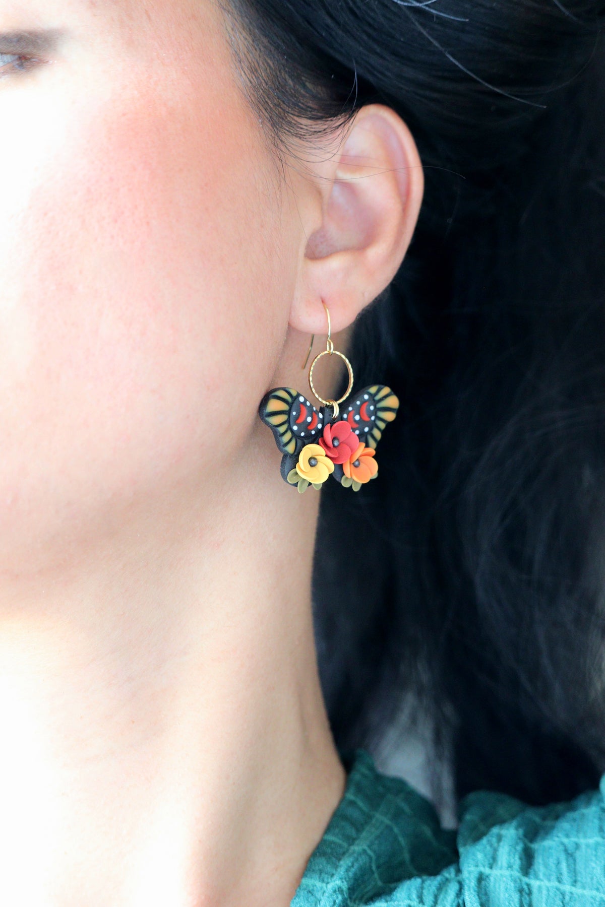 Autumn Butterfly Dangle Earring