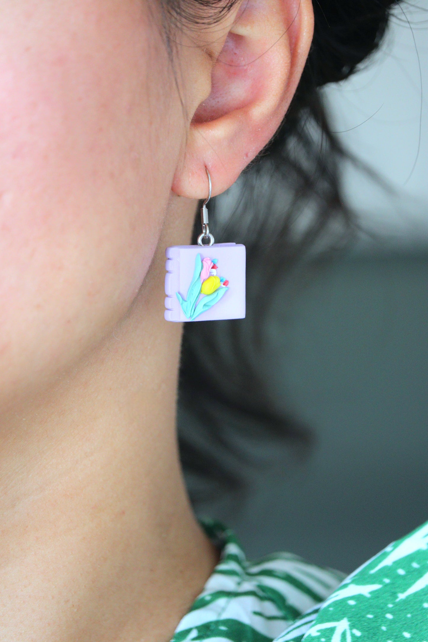 Tulips Book Earrings