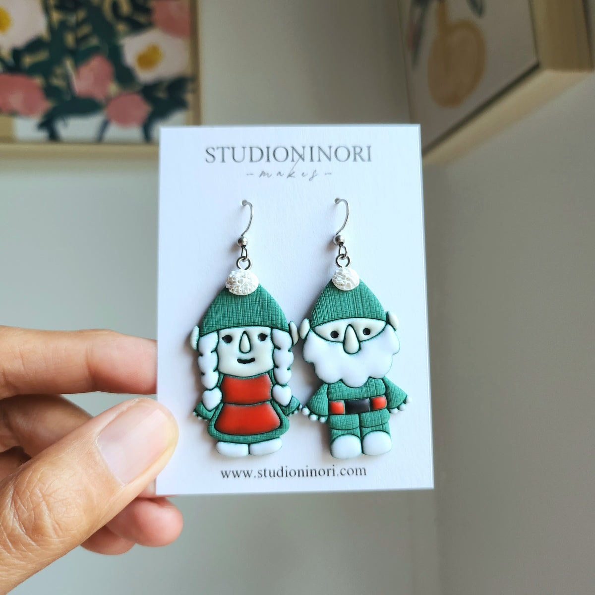 Couple Gnome Dangle Earrings