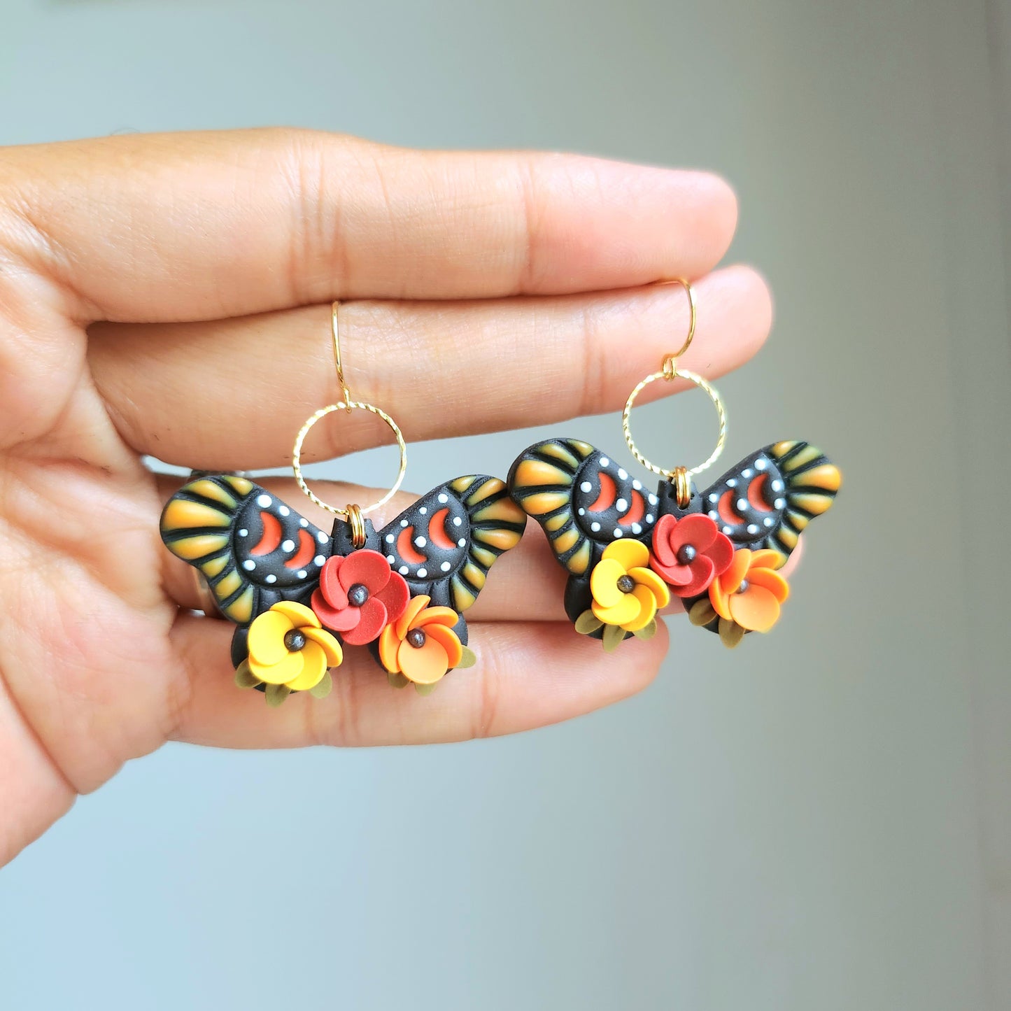 Autumn Butterfly Dangle Earring