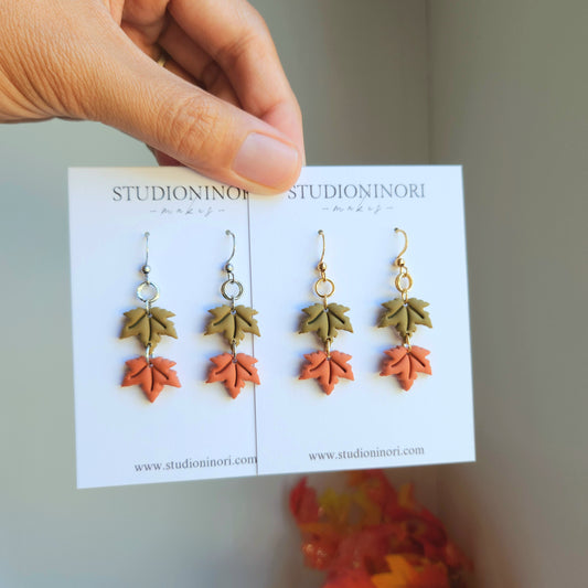Small Maple Leaf Dangle Earrings #2