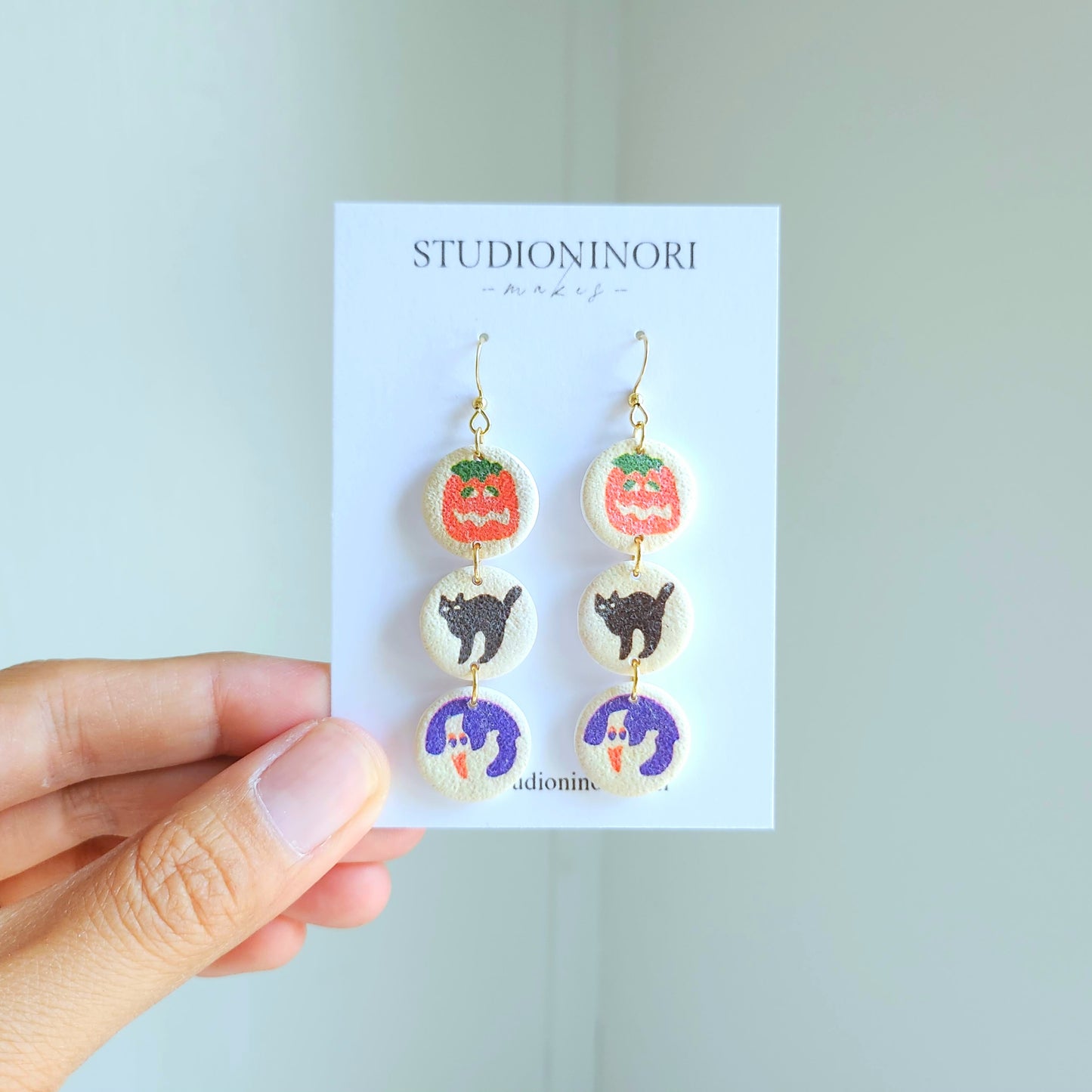 Halloween Cookie Dangle Earrings