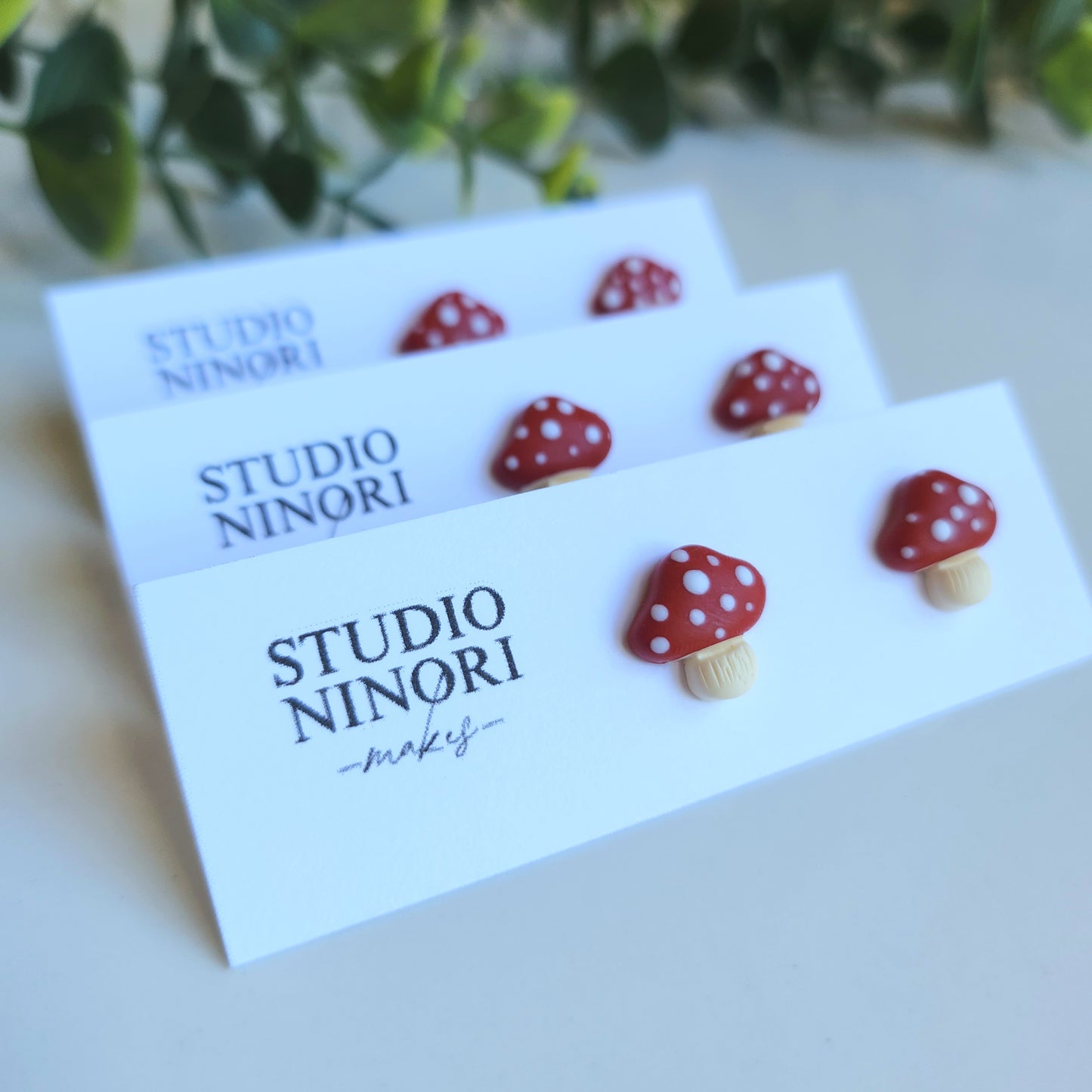 Mini Mushroom Stud Earrings