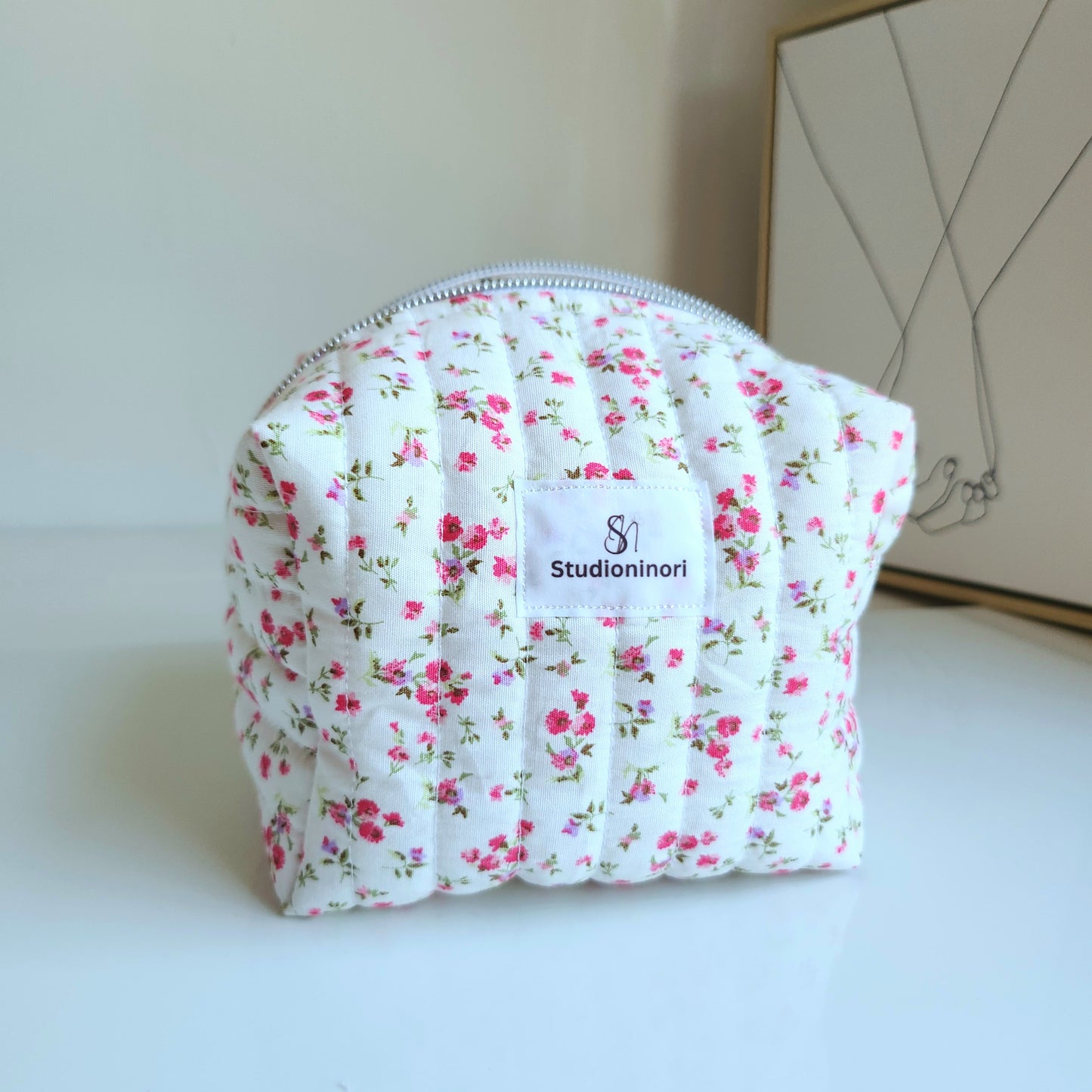 Floral Boxy Cosmetic Bag