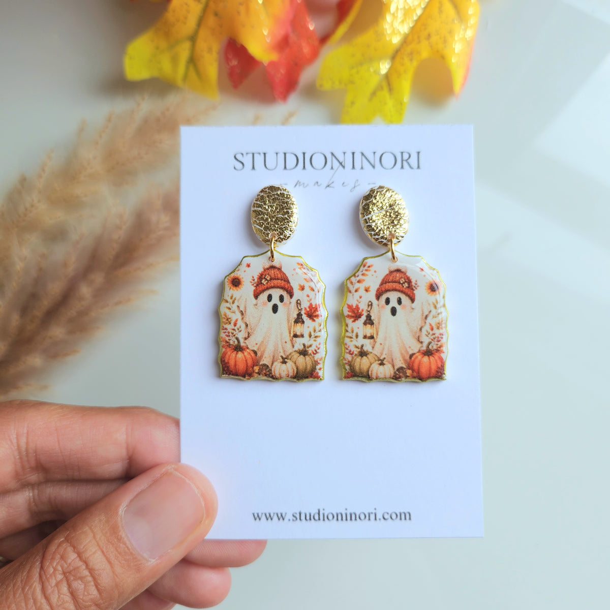 Beanie Ghost Earrings