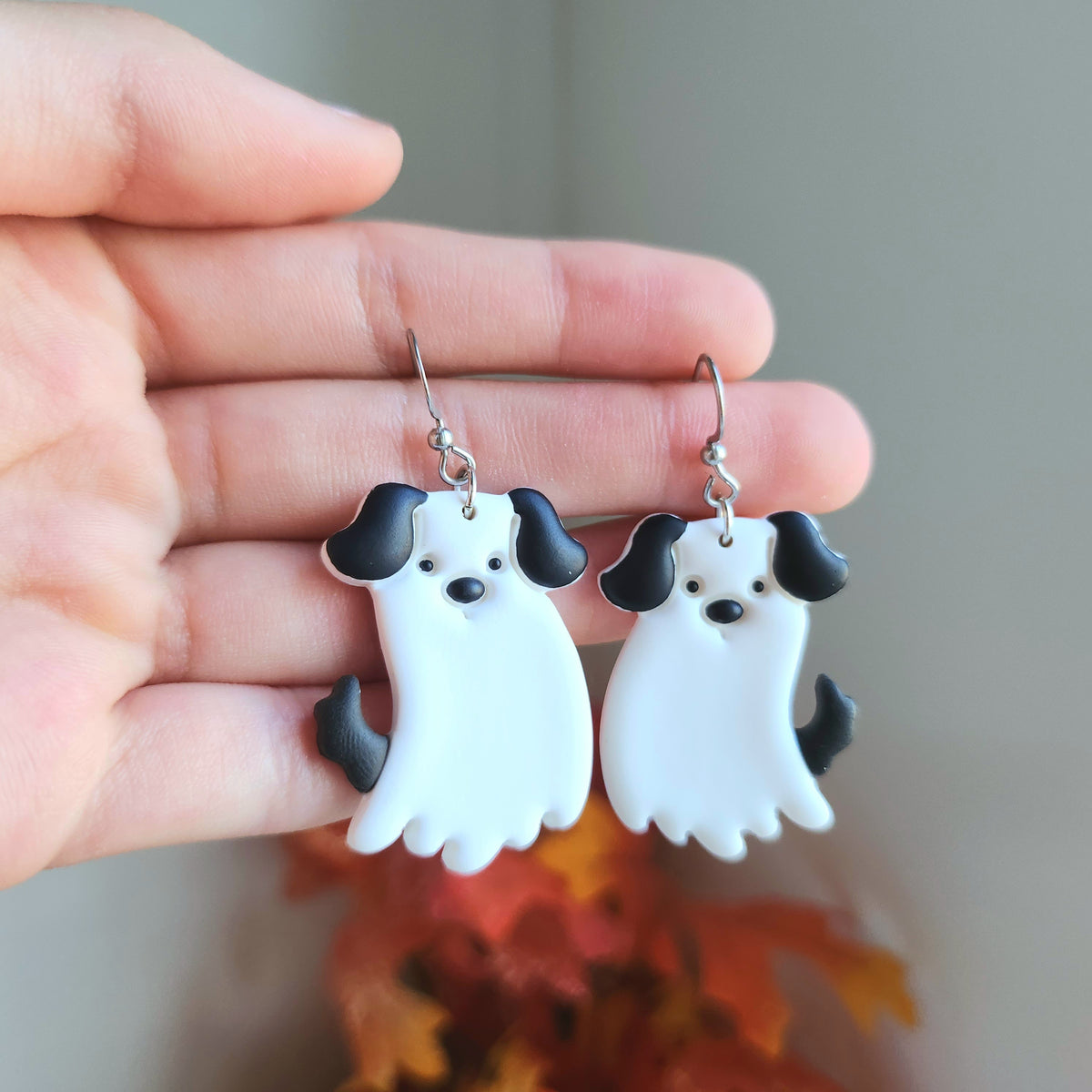 Ghost Dog Earrings