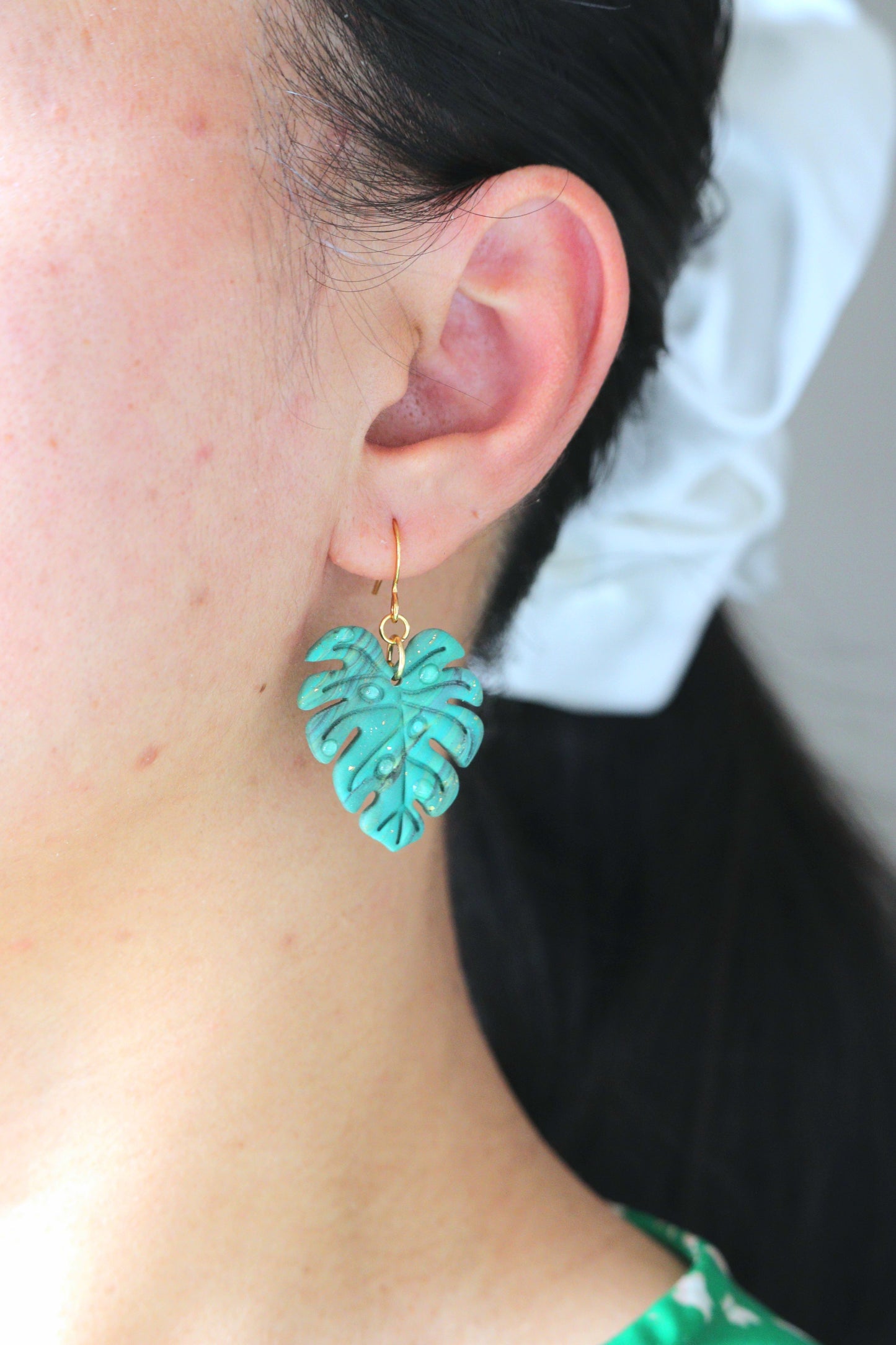 Monstera Leaf Earring