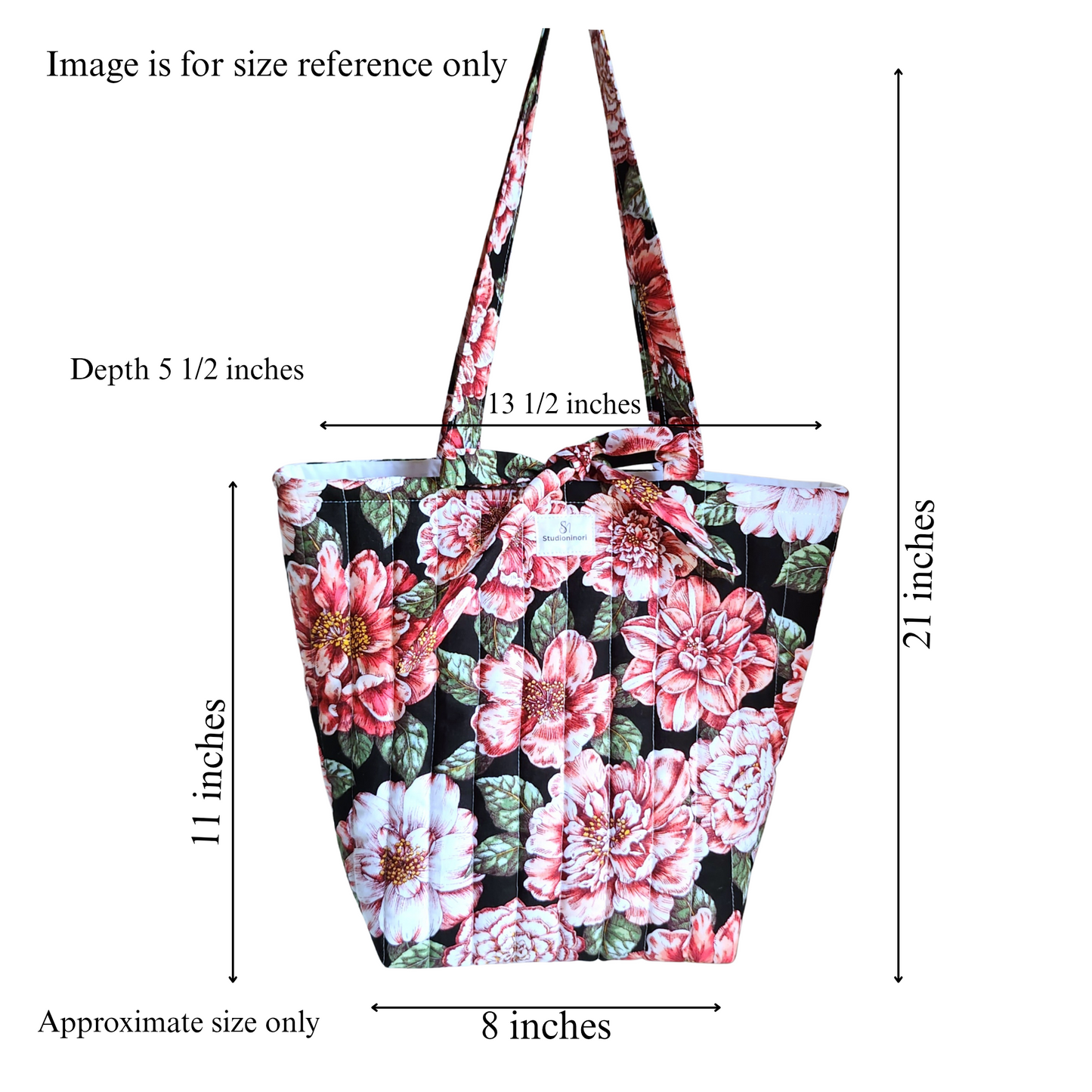 Quilted Cherry Tote Bag
