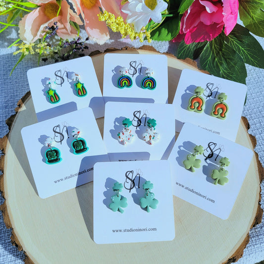 St Patrick's Day Small Earrings