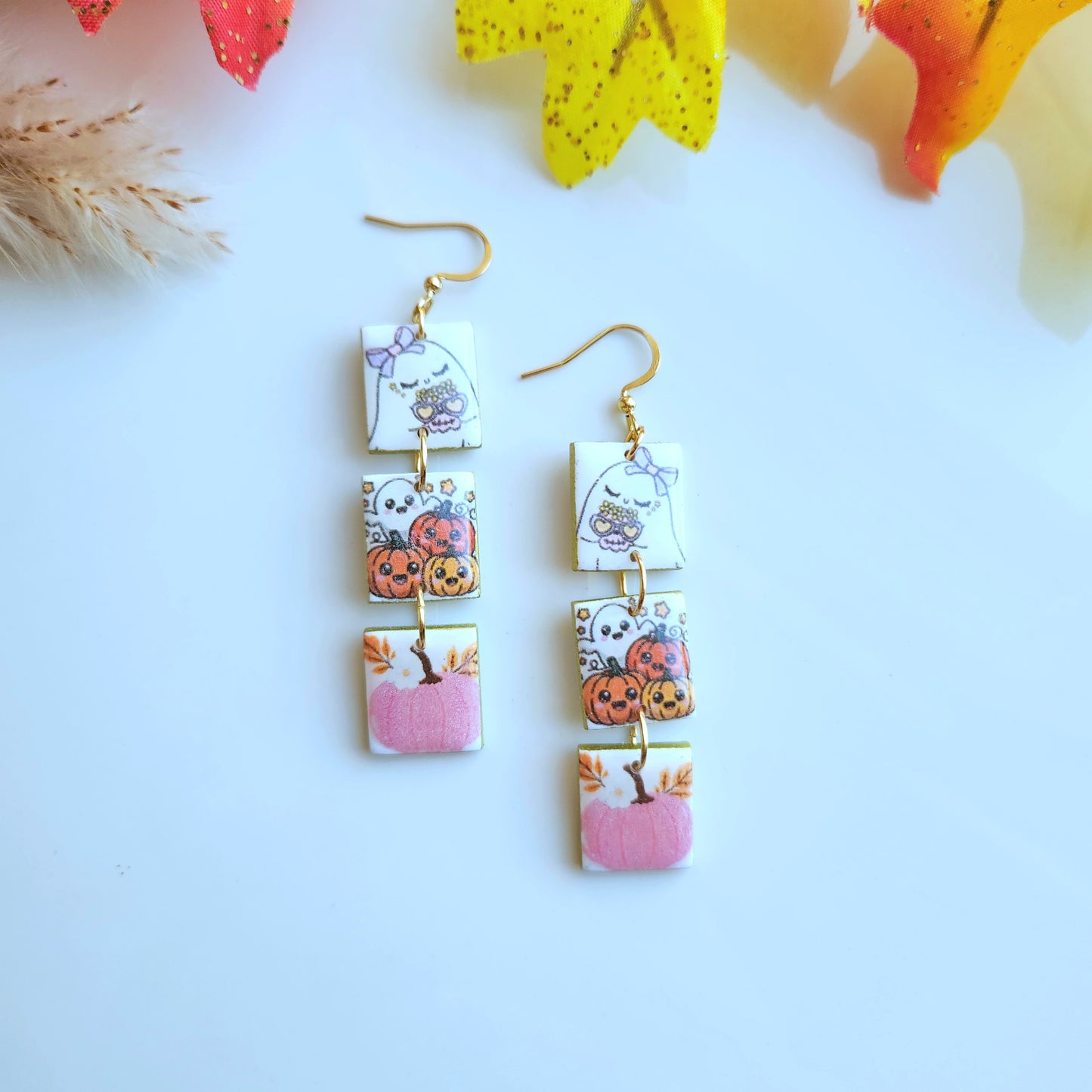 Cute Falloween Tiered Dangle Earrings