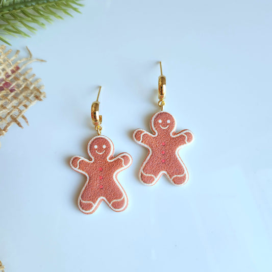 Gingerbread Man Earrings