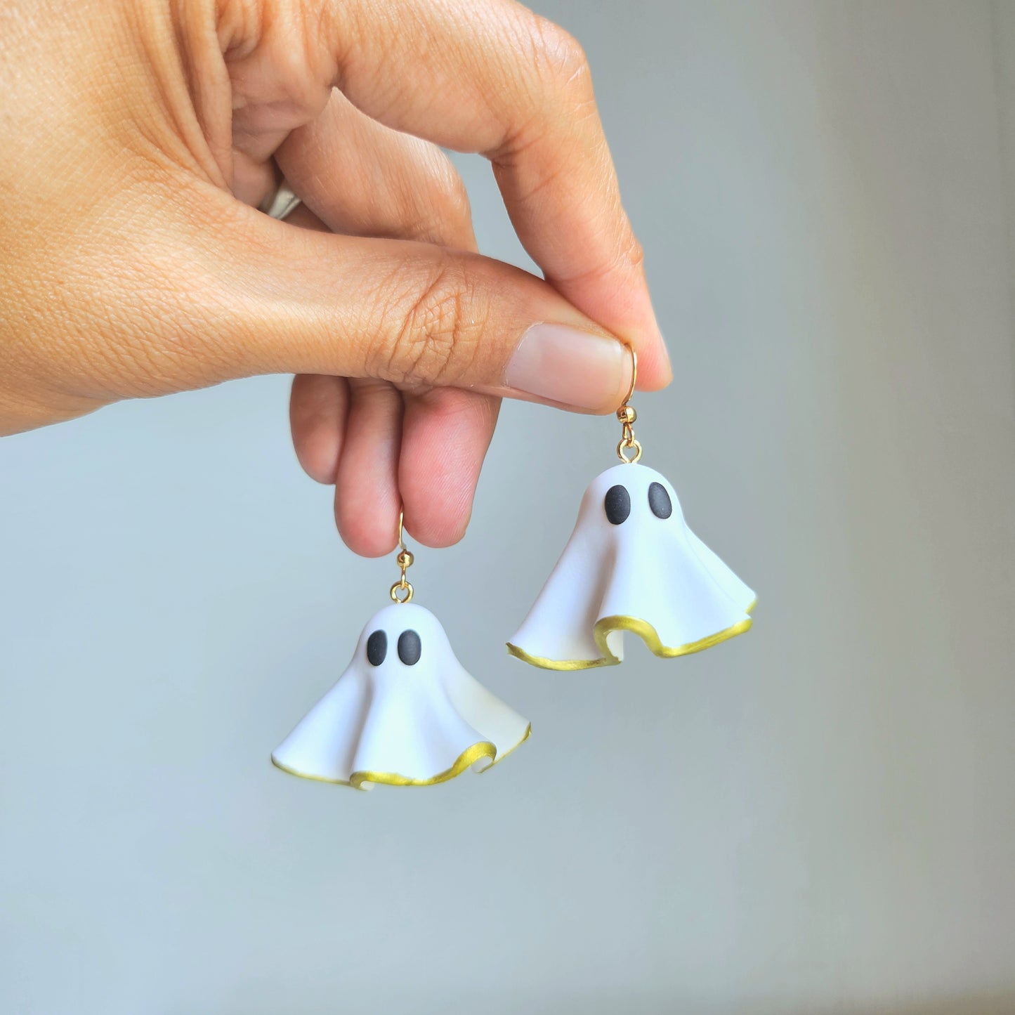 Halloween Ghost Earrings, Autumn Foliage Dangles