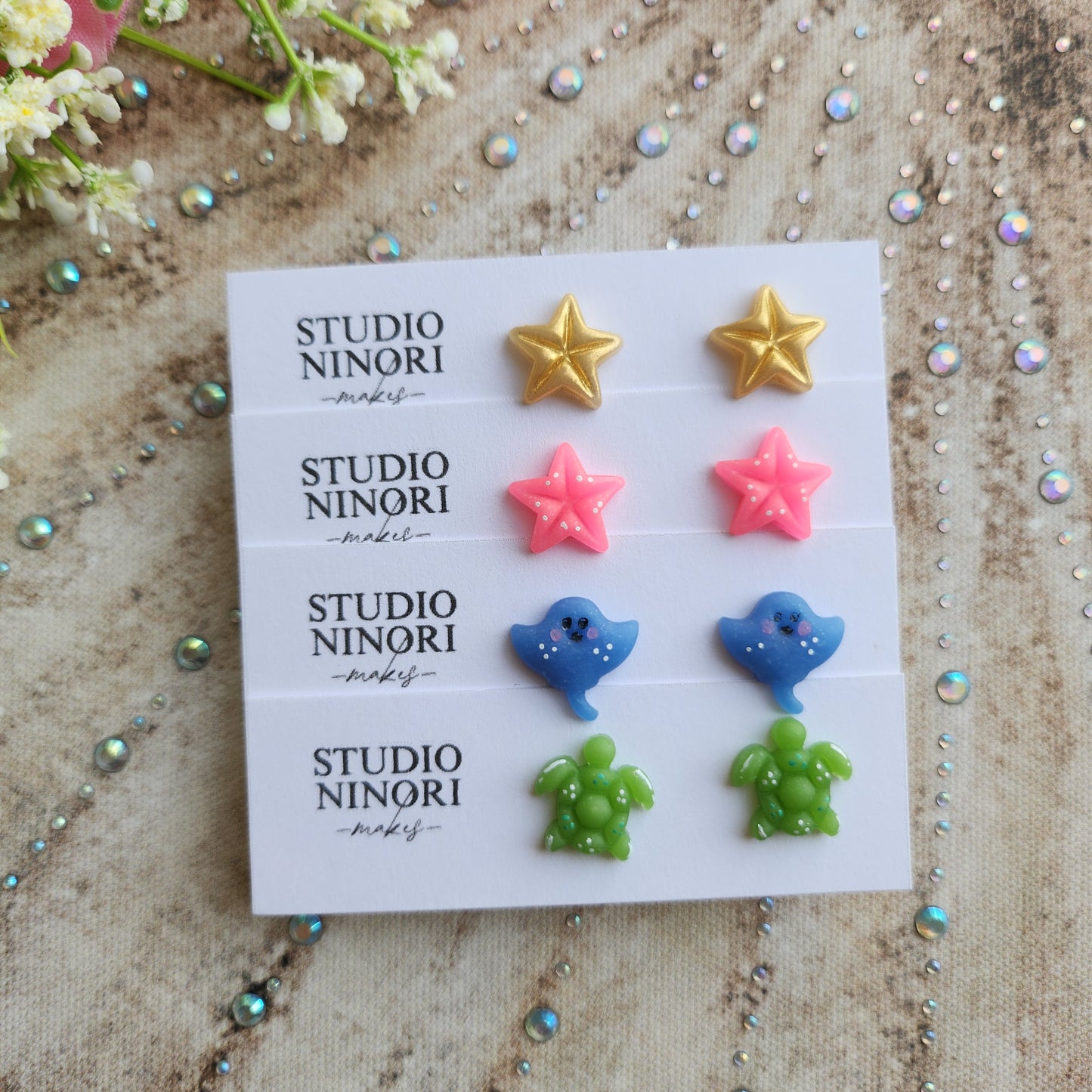 Coastal Creature Stud Earrings