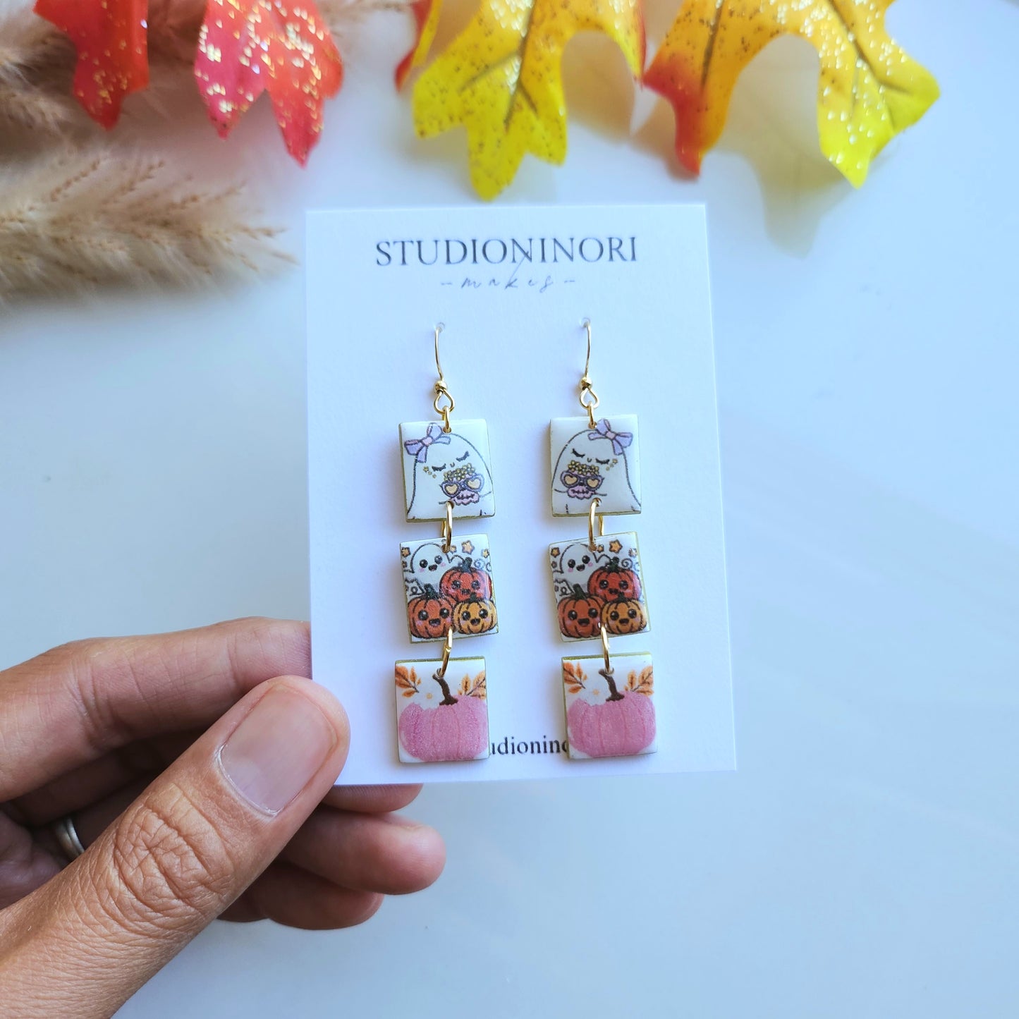 Cute Falloween Tiered Dangle Earrings