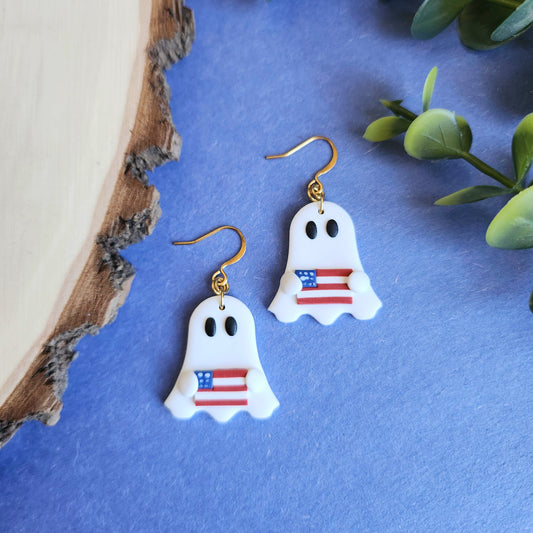 Patriotic Ghost Earring