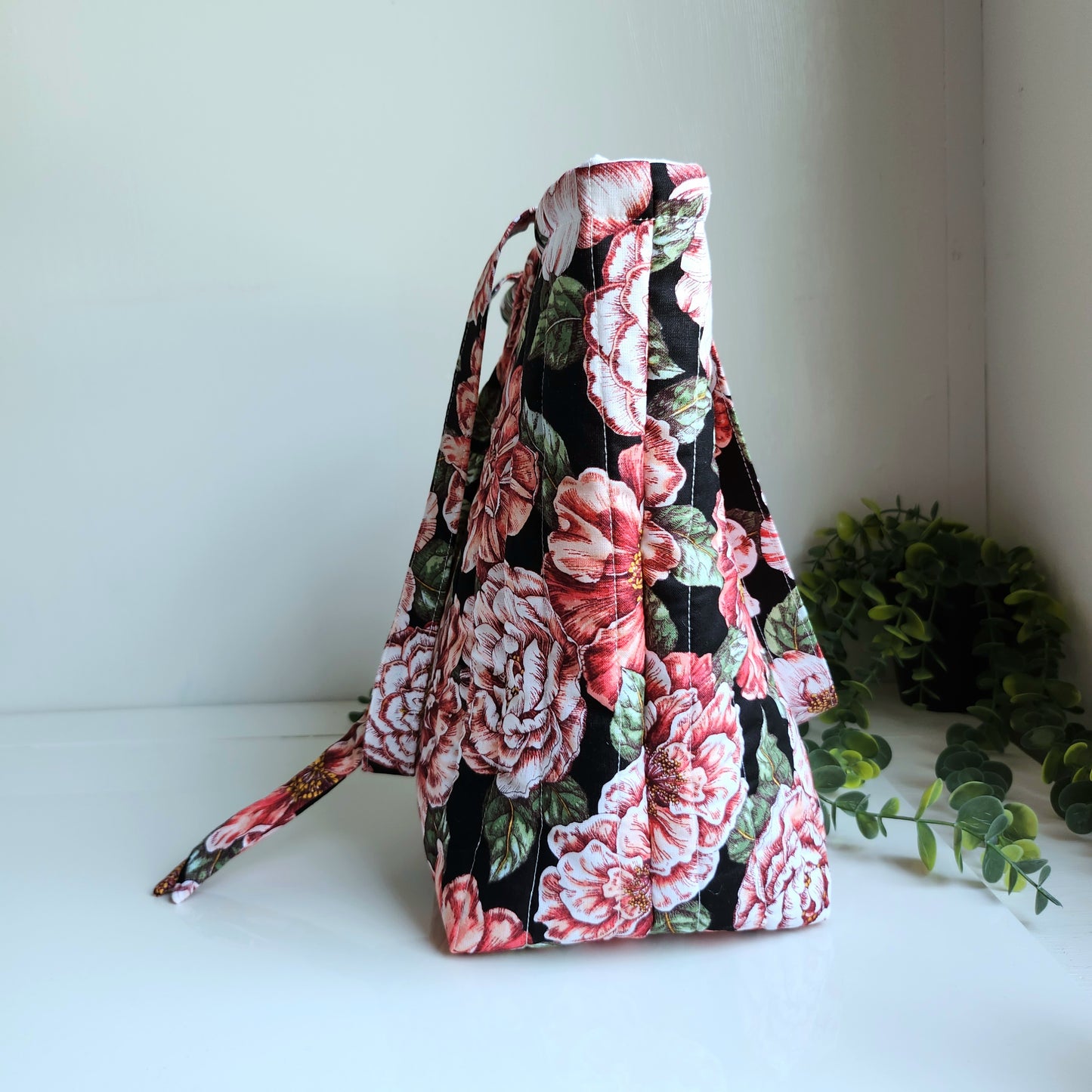 Quilted Floral Tote Bag