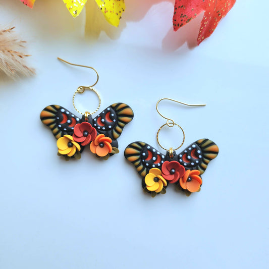 Autumn Butterfly Dangle Earring