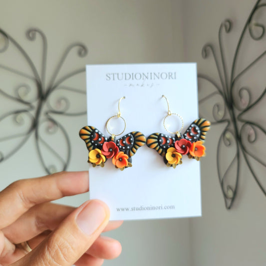 Autumn Butterfly Dangle Earring