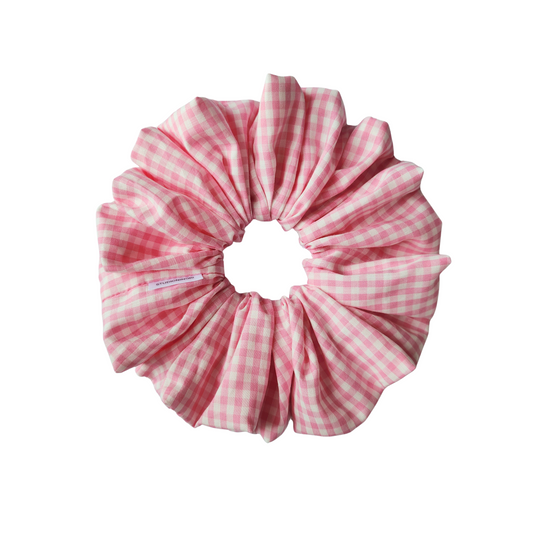 Pink Ging XL Scrunchie