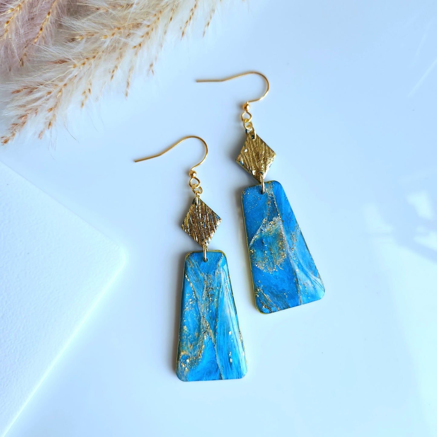 Celestial Gold Tapered Dangle Earring