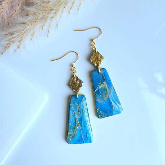 Celestial Gold Tapered Dangle Earring