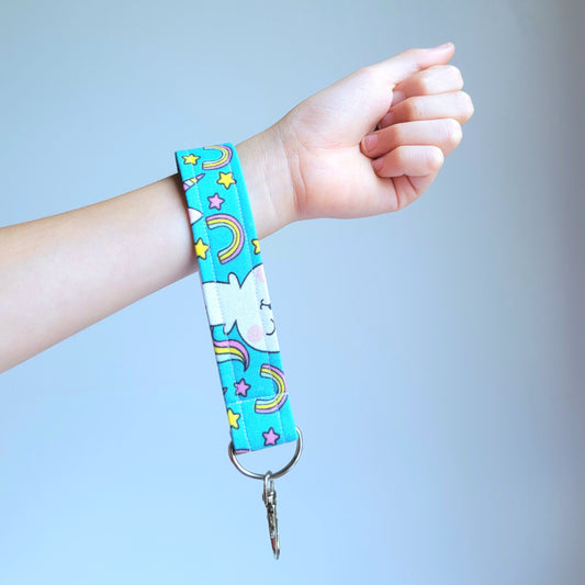 Wristlet Keychain/ Unicorn Cat