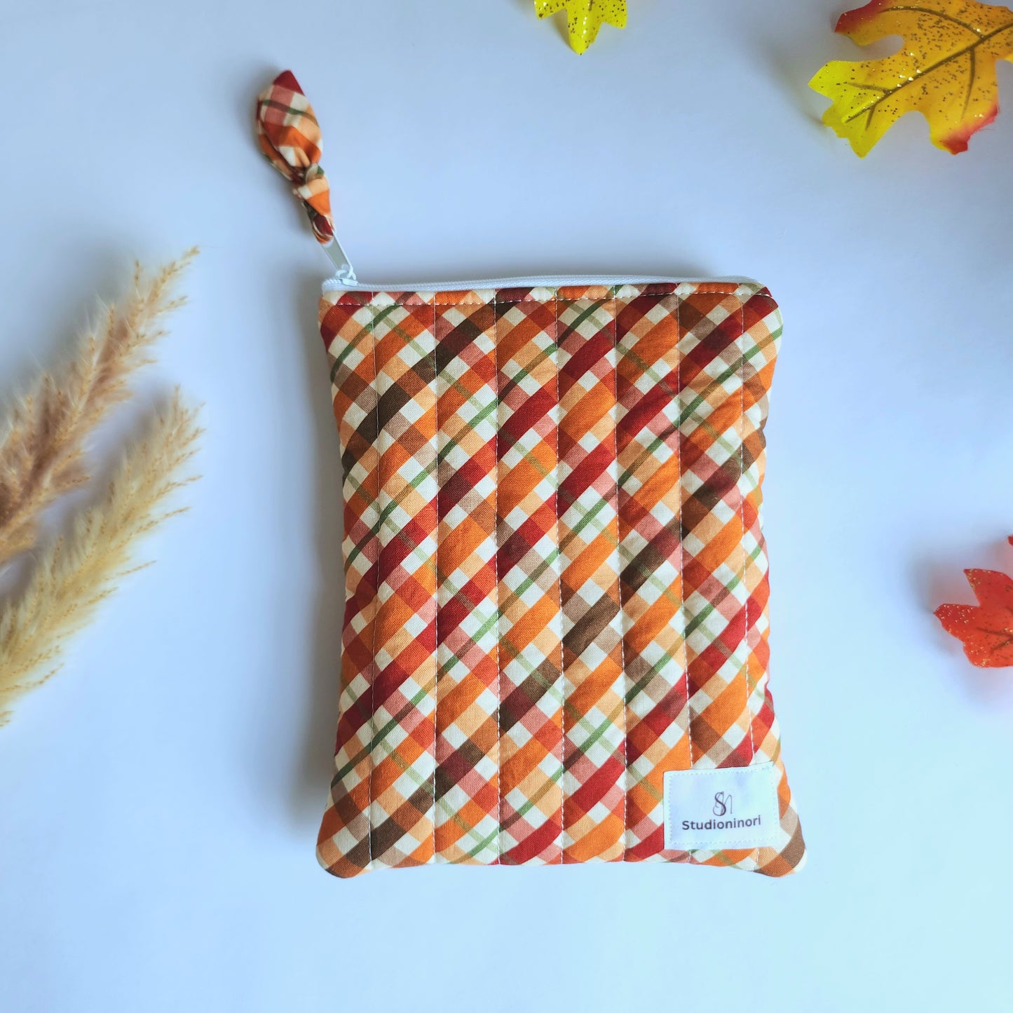 Cozy Autumn Plaid Book and Kindle Sleeve