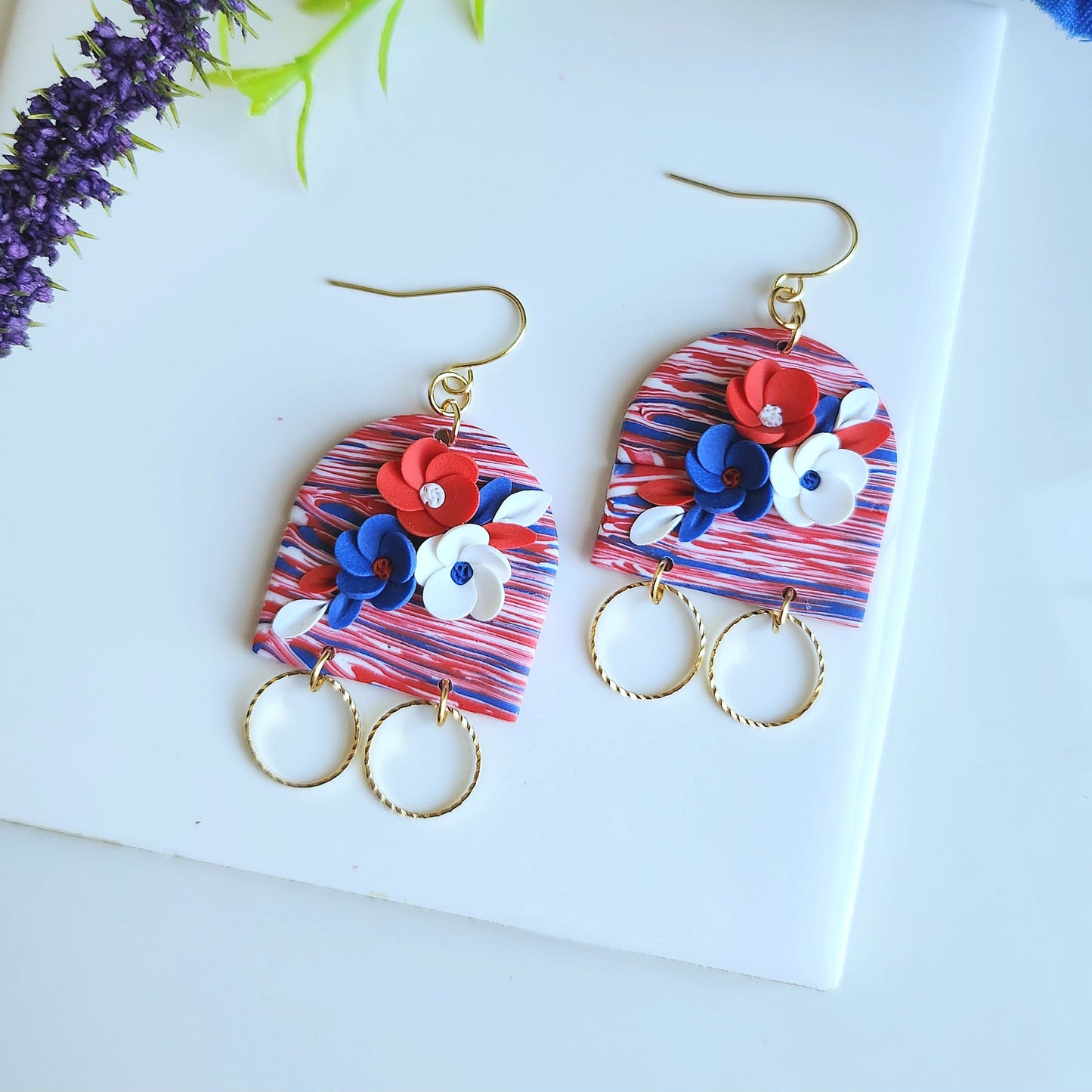 Americana Floral Earring