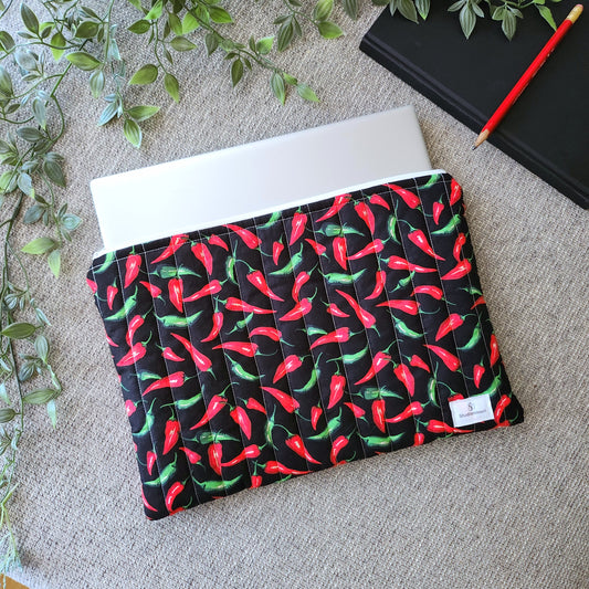 Quilted Chili Laptop Sleeve