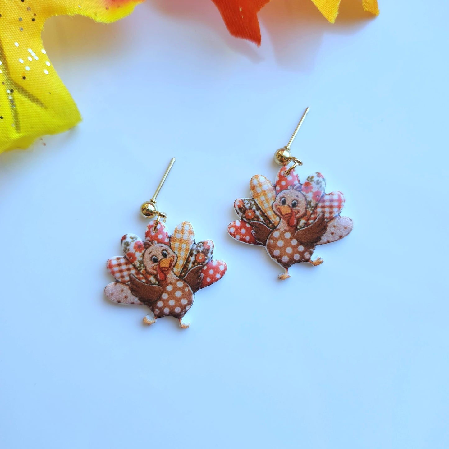 Patchwork Turkey Stud Earrings