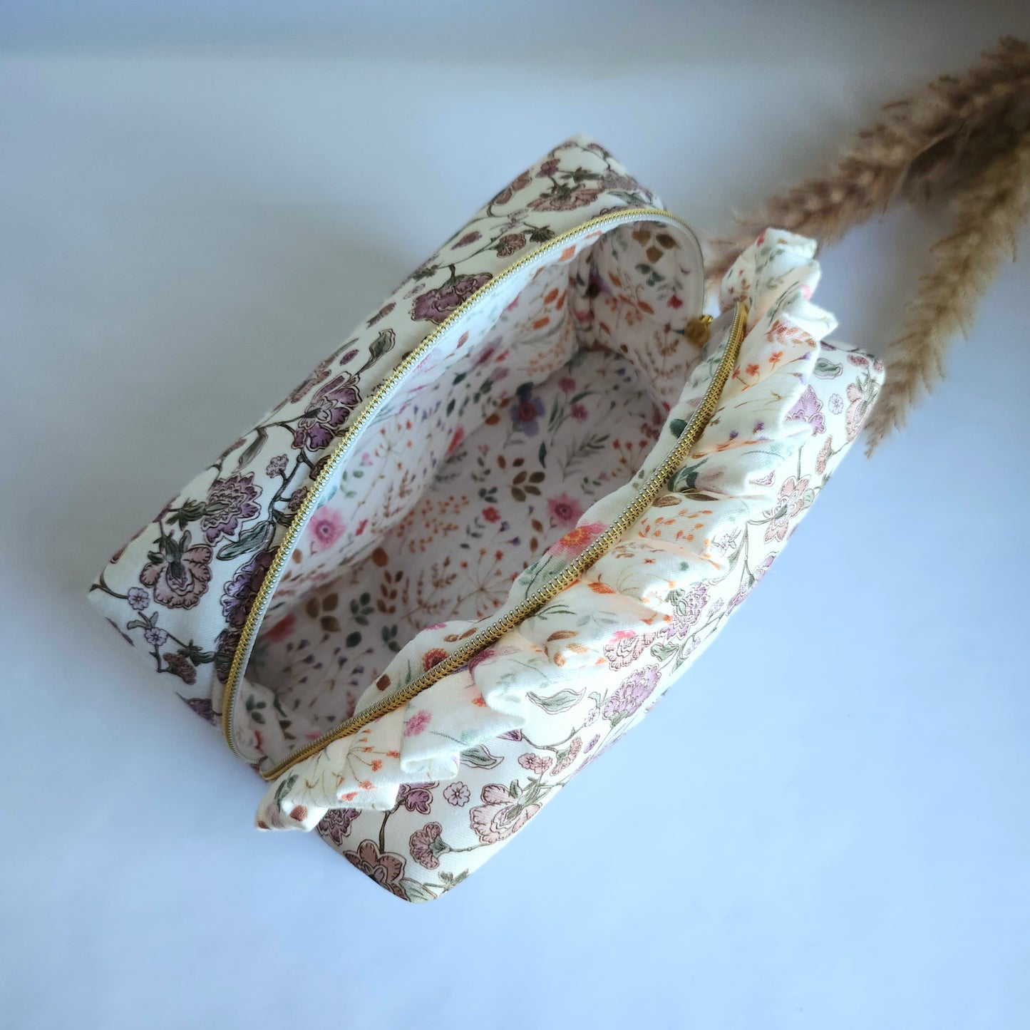 d. Yola Cosmetic Bag with Ruffle