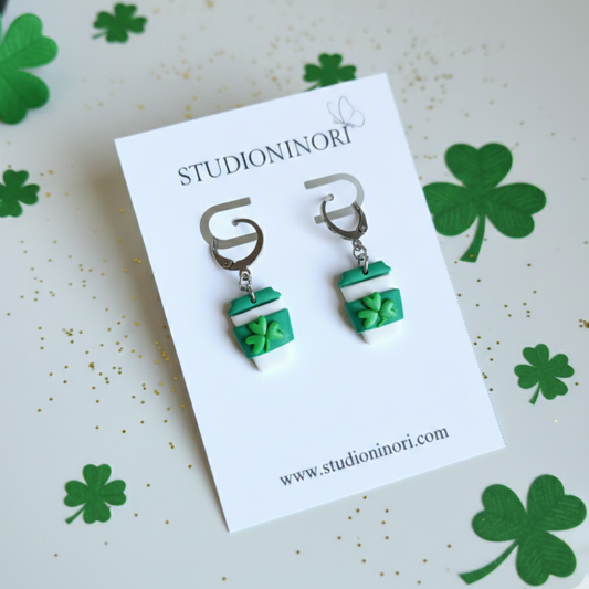St. Patricks Coffee Cup Earring