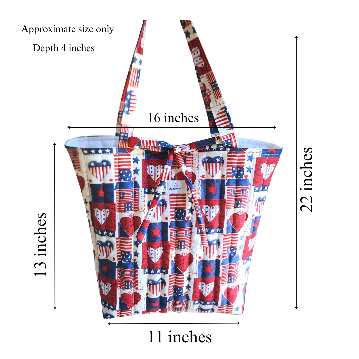 Quilted Patriotic Tote Bag