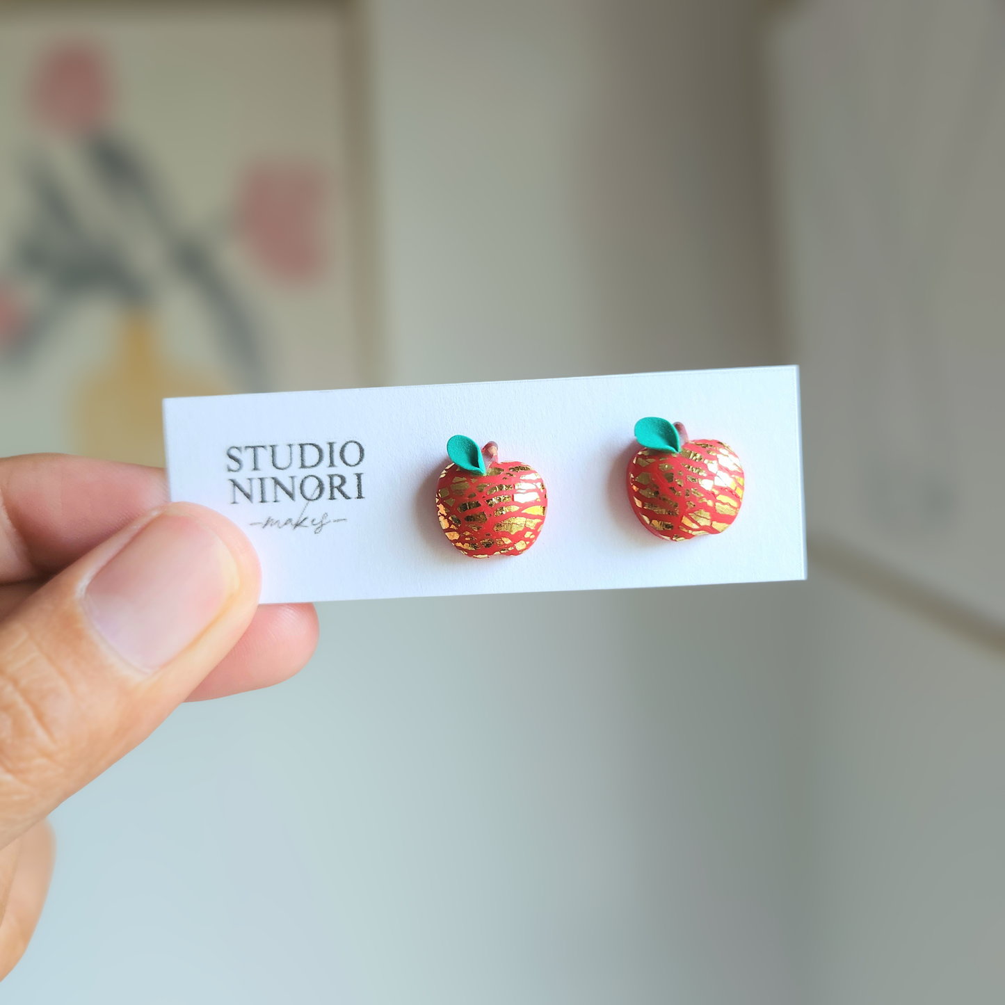 Mini Apple Earrings