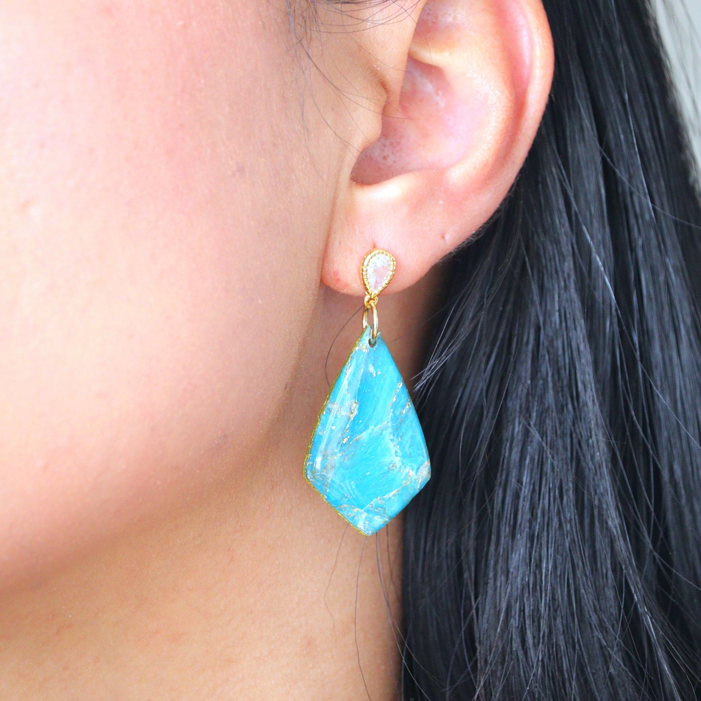Celestial Blue Horizon Drop Earring