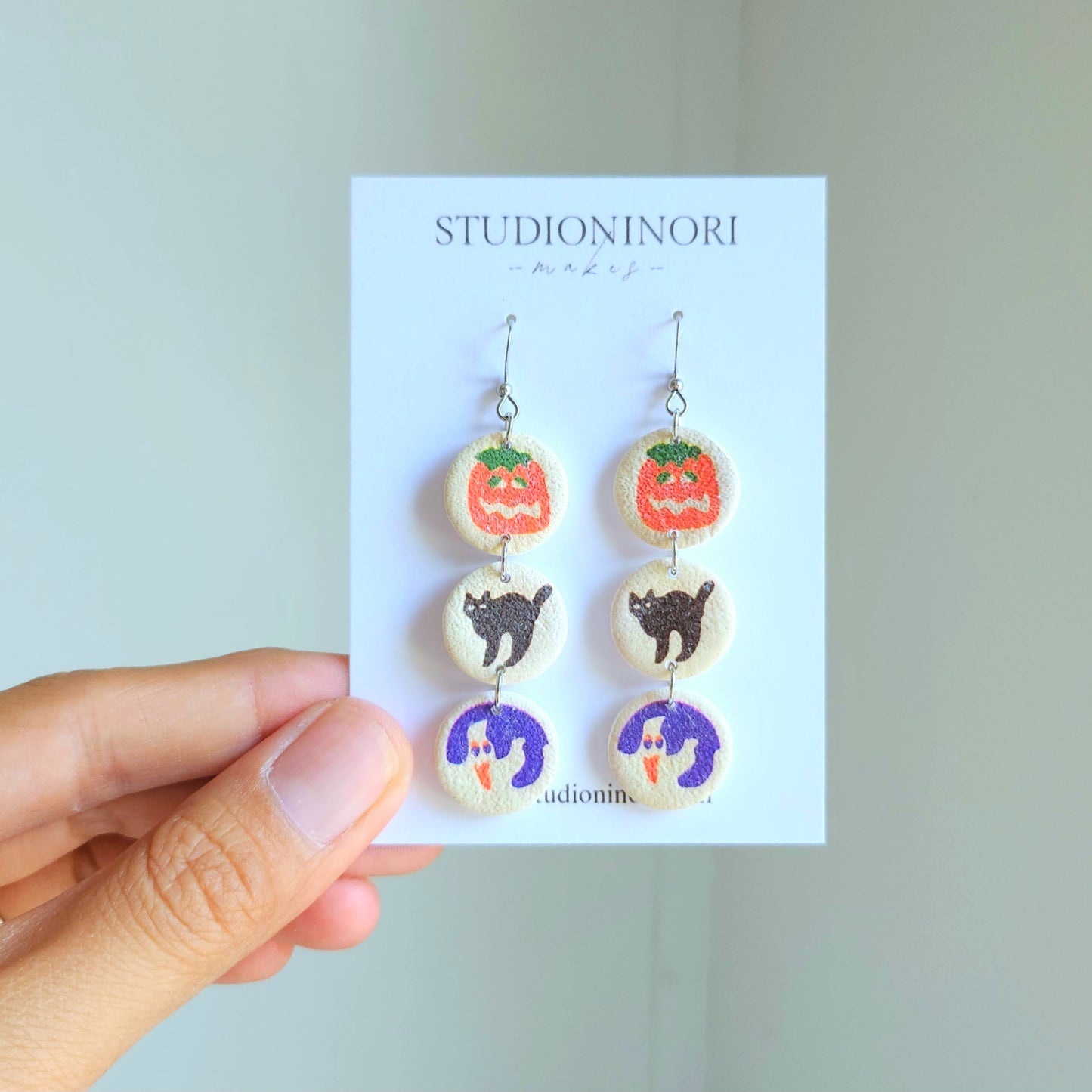 Halloween Cookie Dangle Earrings