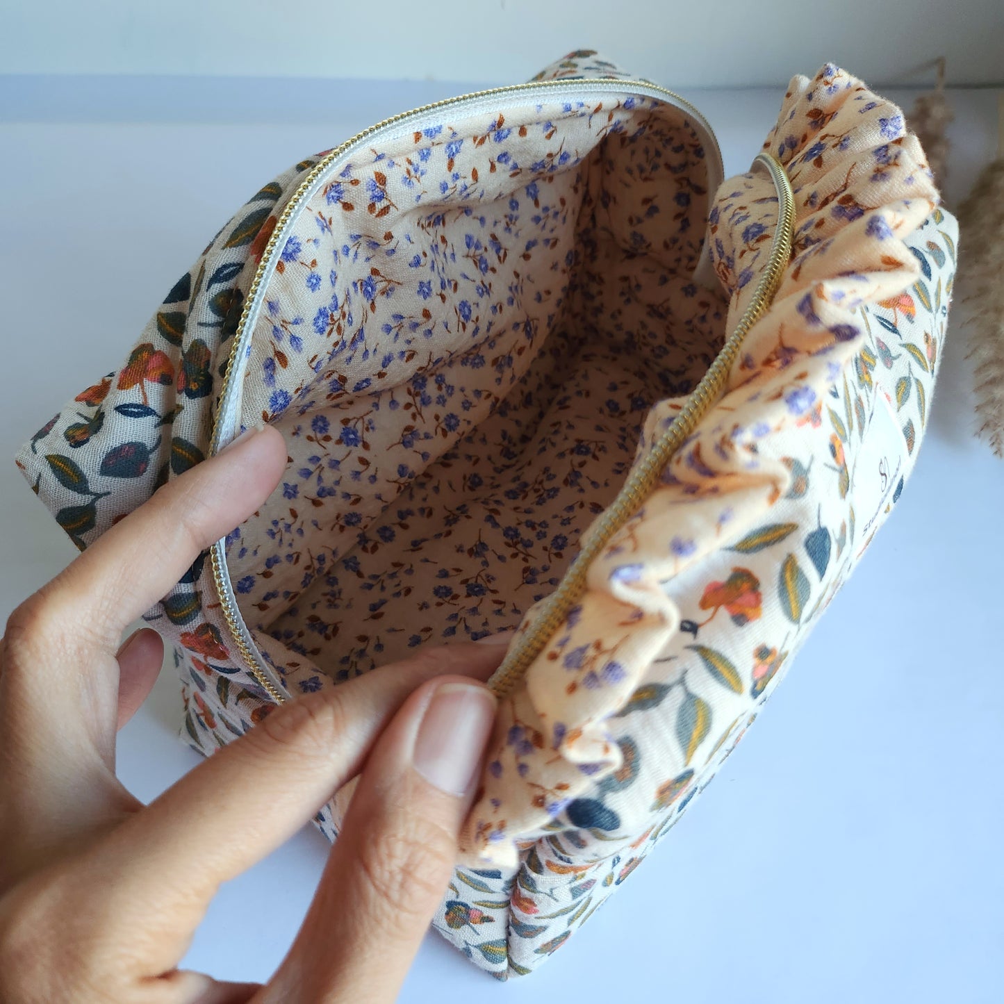 b. Yola Cosmetic Bag with Ruffle