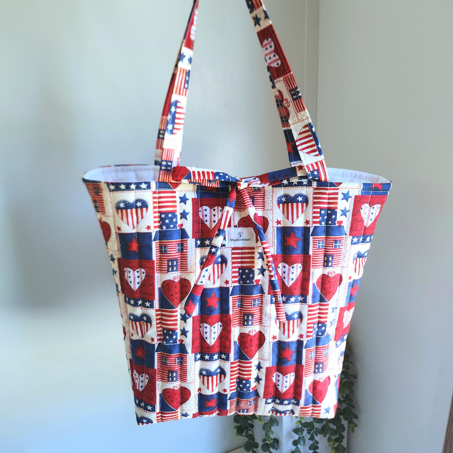 Quilted Patriotic Tote Bag