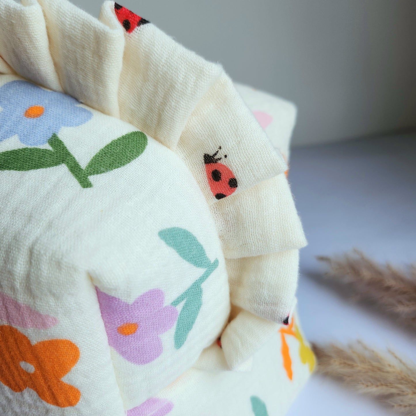 a. Yola Cosmetic Bag with Ruffle