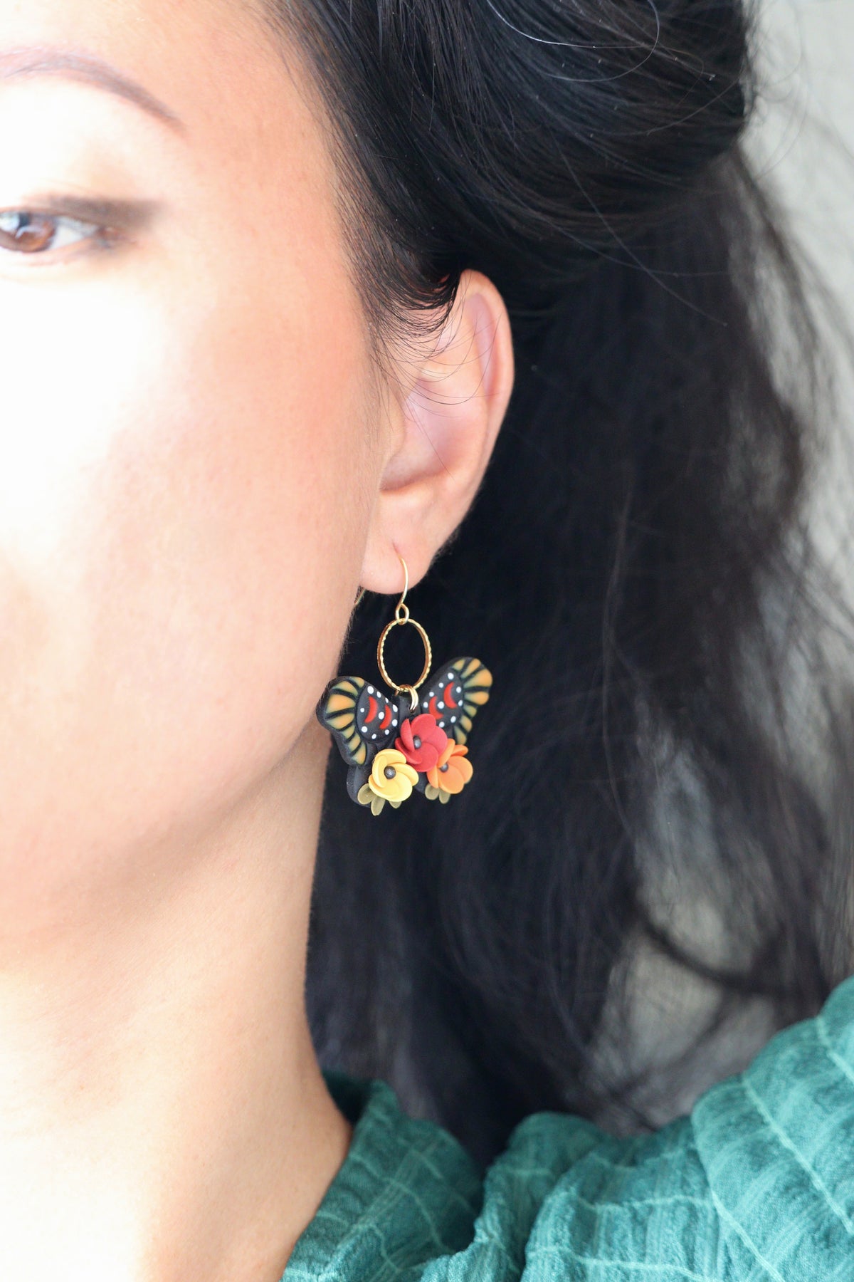 Autumn Butterfly Dangle Earring