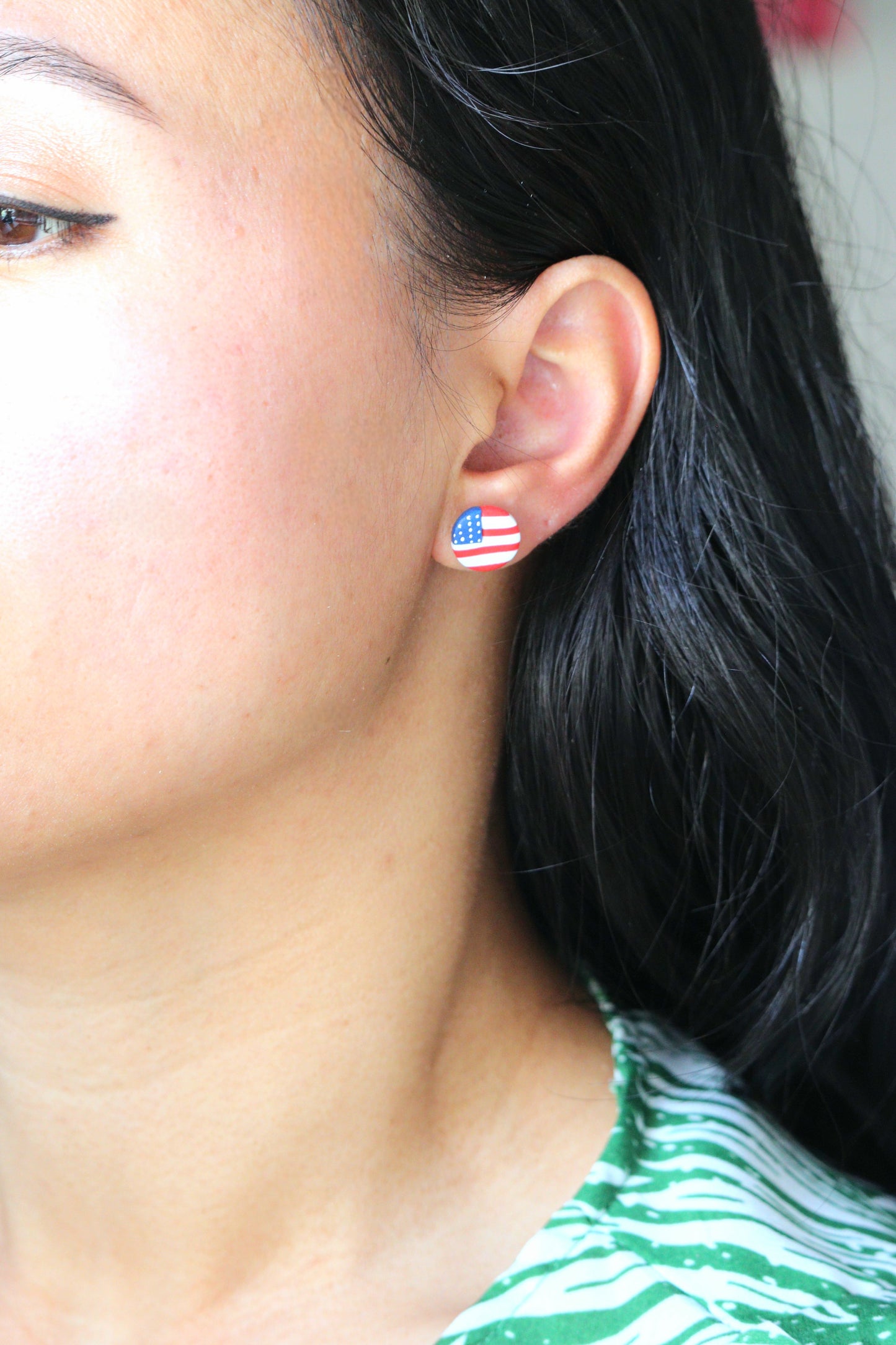 American Flag Stud Earrings