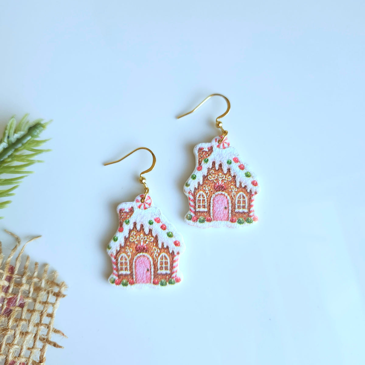 Gingerbread House Dangle Earrings