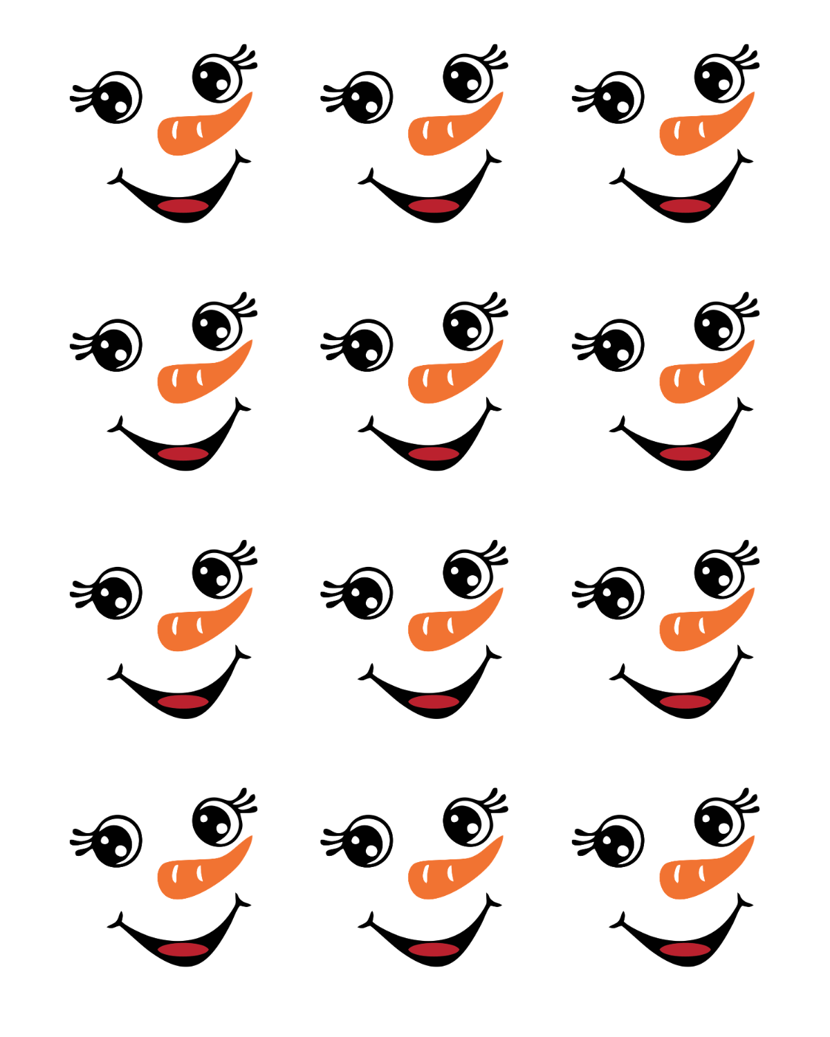 Transfer Paper (Snowman Face) #1